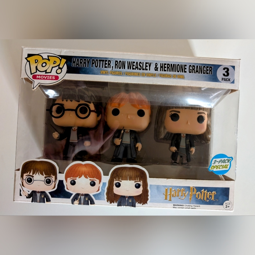 Funko Pop! Harry Potter, Ron Weasley, & Hermione Granger